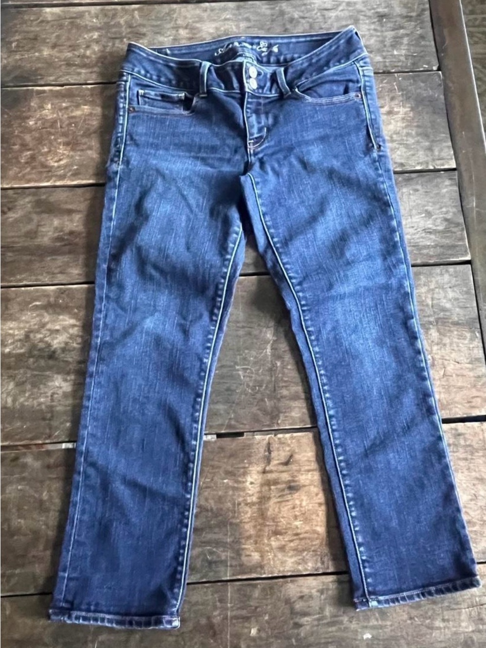 American Eagle Outfitters Women's Dark Blue Skinny Jeans